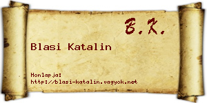 Blasi Katalin névjegykártya