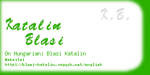 katalin blasi business card